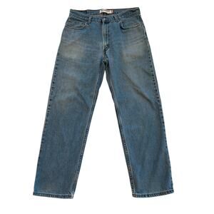 Levis 550 Jeans Mens Size 35x32 Blue Relaxed Fit Tapered Leg Hipster Y2K Retro